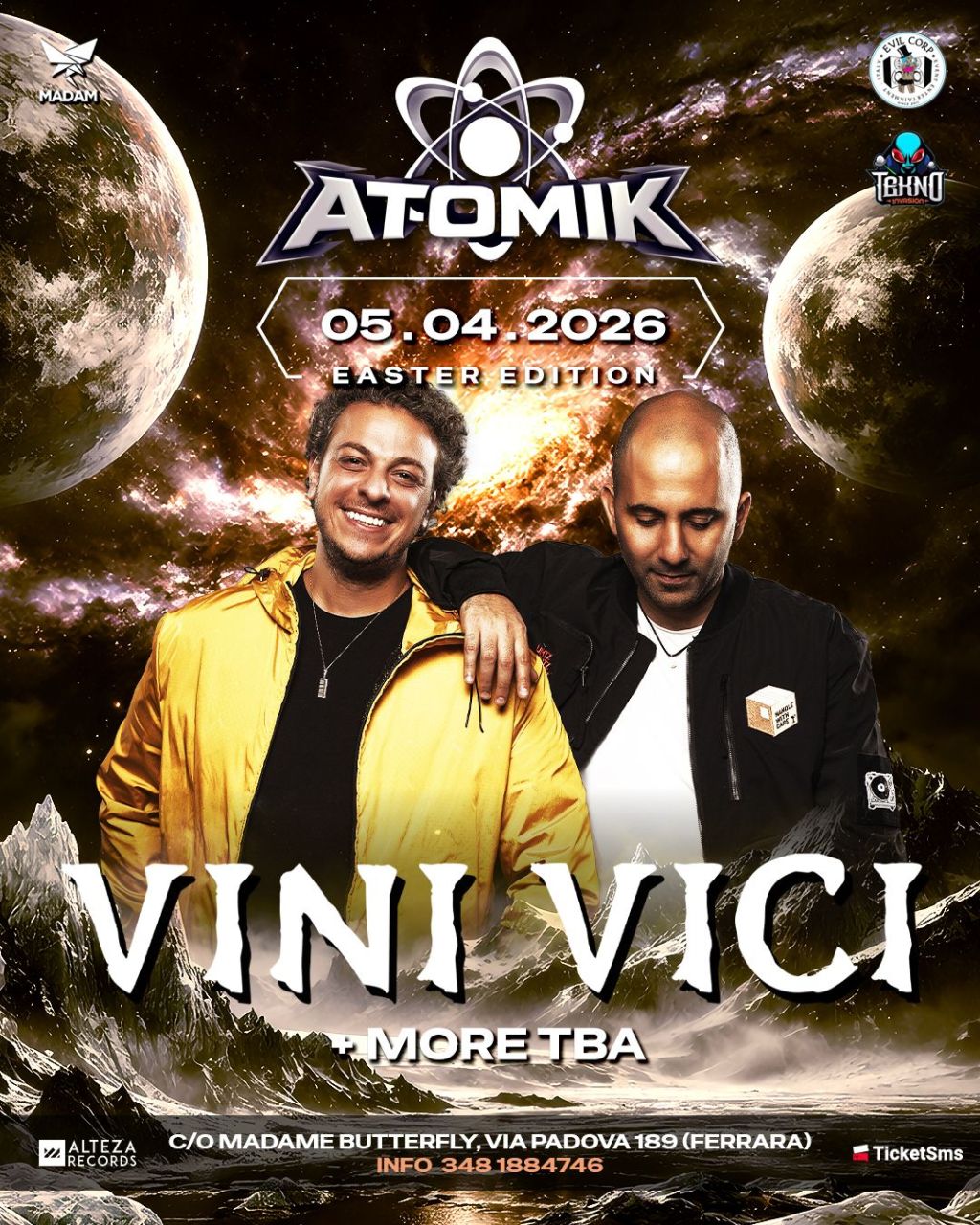 Vini Vici – Psy Trance – 5 Aprile 2026 (Pasqua) – MaDaM Ferrara