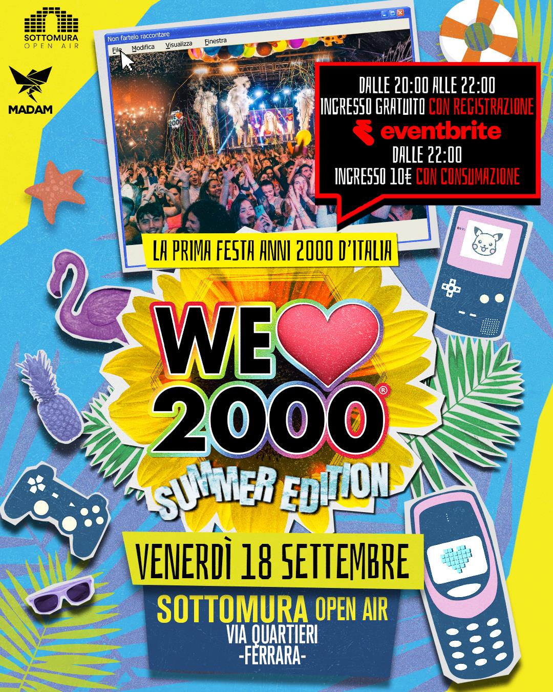 We Love 2000 Party al Sottomura Open Air Ferrara