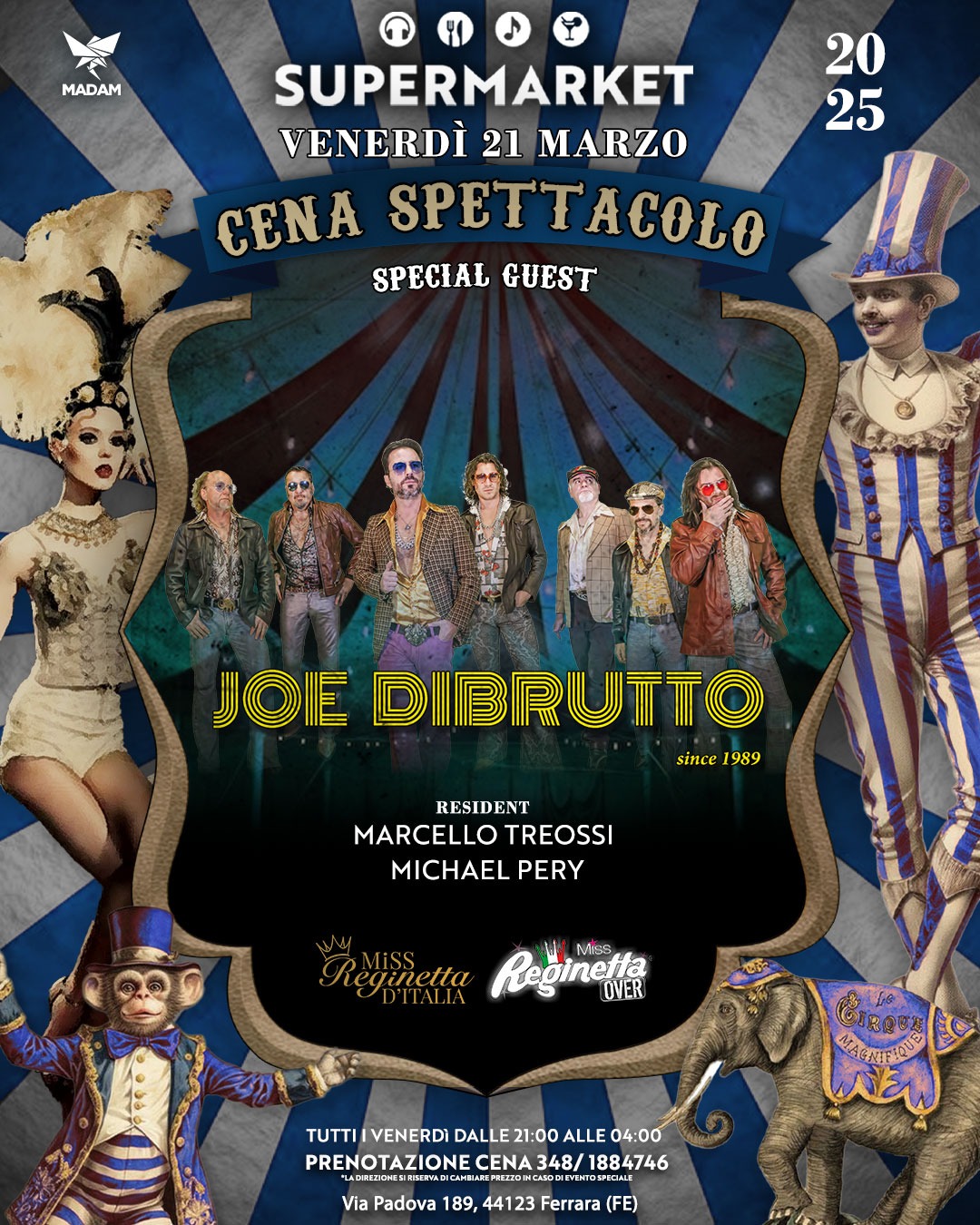 Joe Dibrutto venerdì 21 marzo 2025@SuperMarket Ferrara
