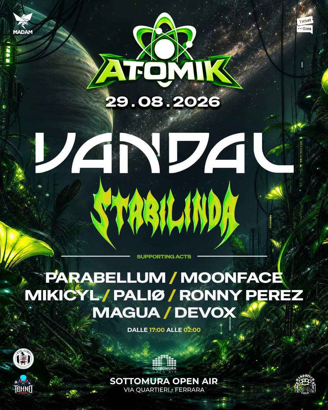 Atomik Festival con Vandal e Stabilinda al Sottomura Open Air Ferrara