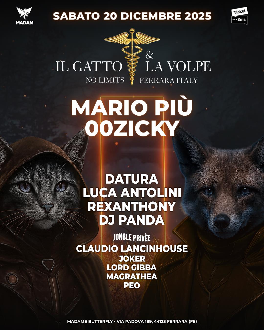 Il Gatto & la Volpe – 20 dicembre 2025 – Madame Butterfly Ferrara