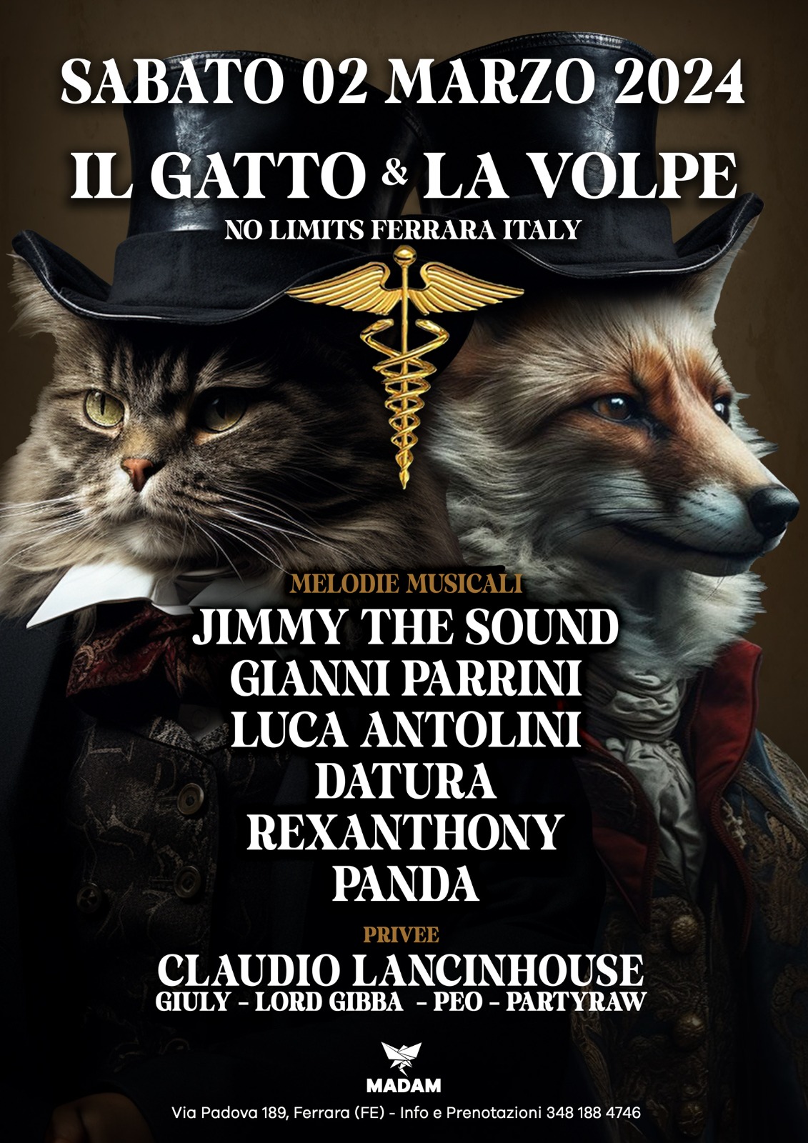 il Gatto e la Volpe sabato 2 marzo 2024 MADAM Butterfly